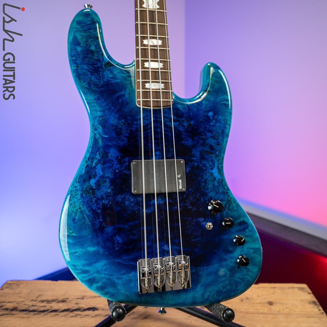 2020 Spector Coda P 4 String Bass Guitar Sims Super Quad Tsunami Blue