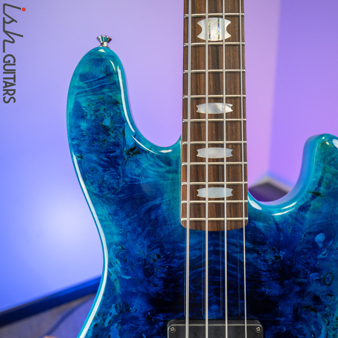2020 Spector Coda P 4 String Bass Guitar Sims Super Quad Tsunami Blue