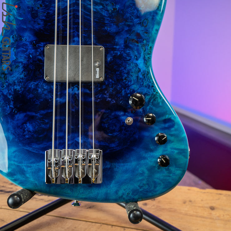 2020 Spector Coda P 4 String Bass Guitar Sims Super Quad Tsunami Blue