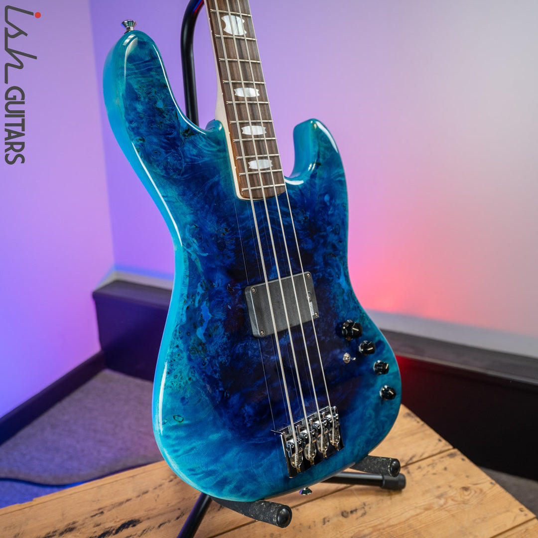 2020 Spector Coda P 4 String Bass Guitar Sims Super Quad Tsunami Blue