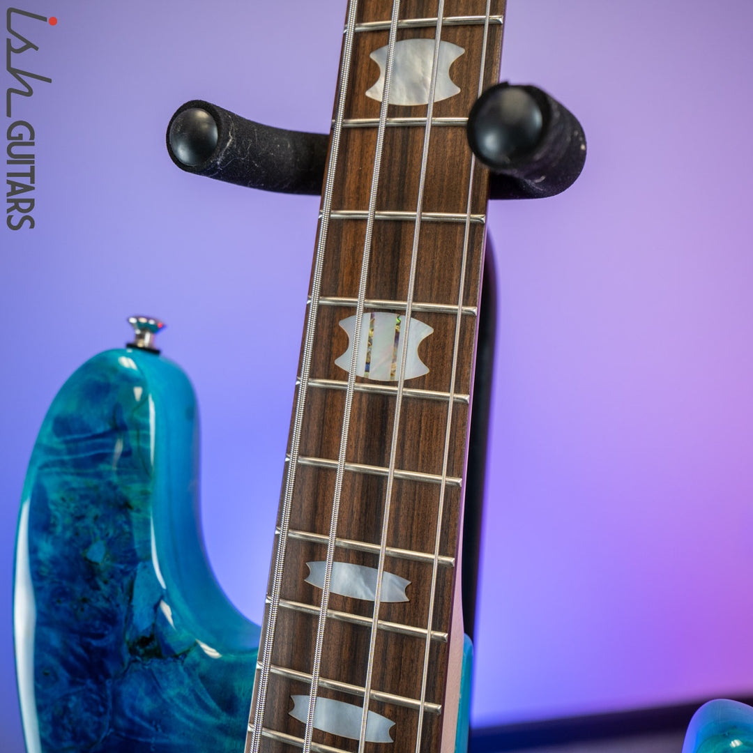 2020 Spector Coda P 4 String Bass Guitar Sims Super Quad Tsunami Blue