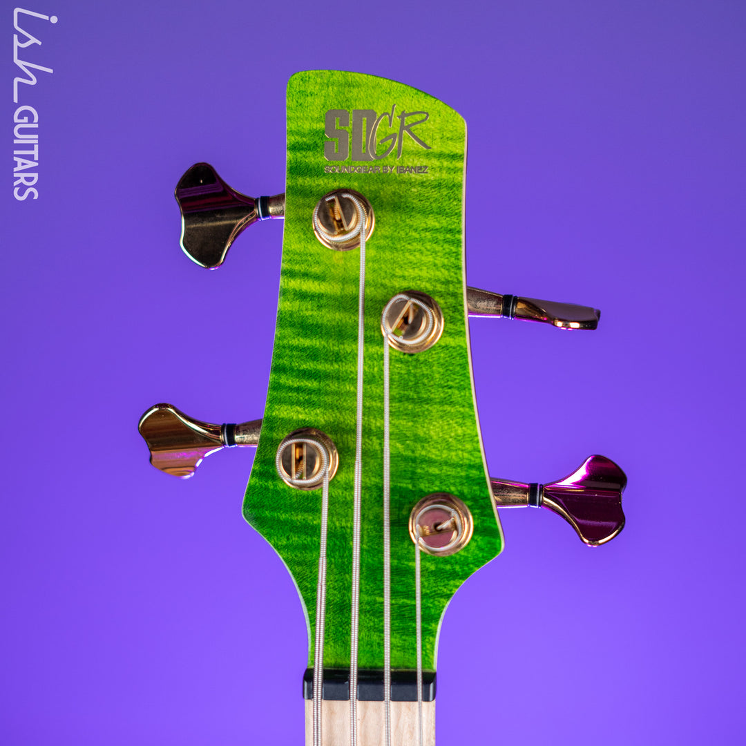Ibanez Premium SR4FMDX 4-String Bass Emerald Green Low Gloss