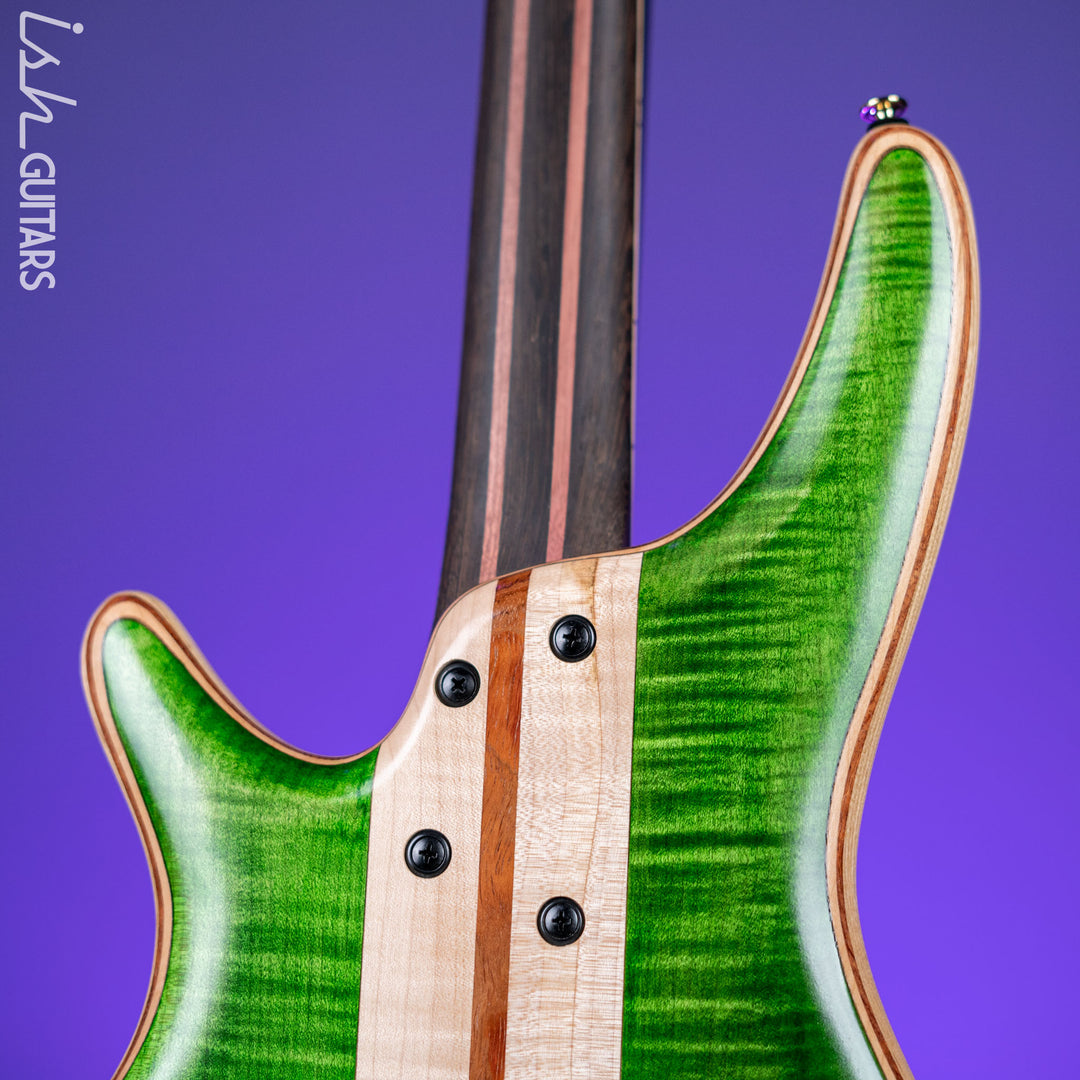 Ibanez Premium SR4FMDX 4-String Bass Emerald Green Low Gloss
