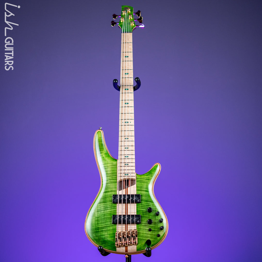Ibanez Premium SR5FMDX 5-String Bass Emerald Green Low Gloss