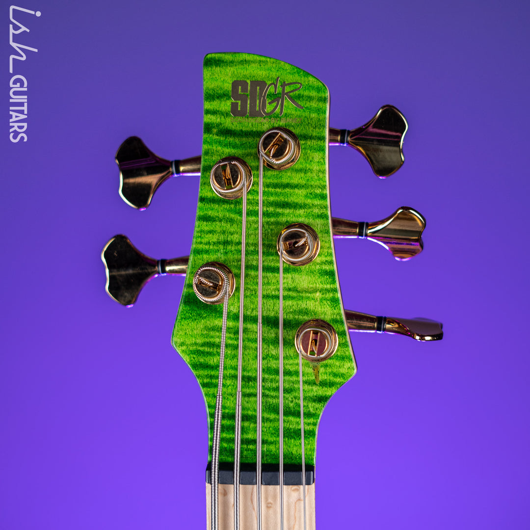Ibanez Premium SR5FMDX 5-String Bass Emerald Green Low Gloss