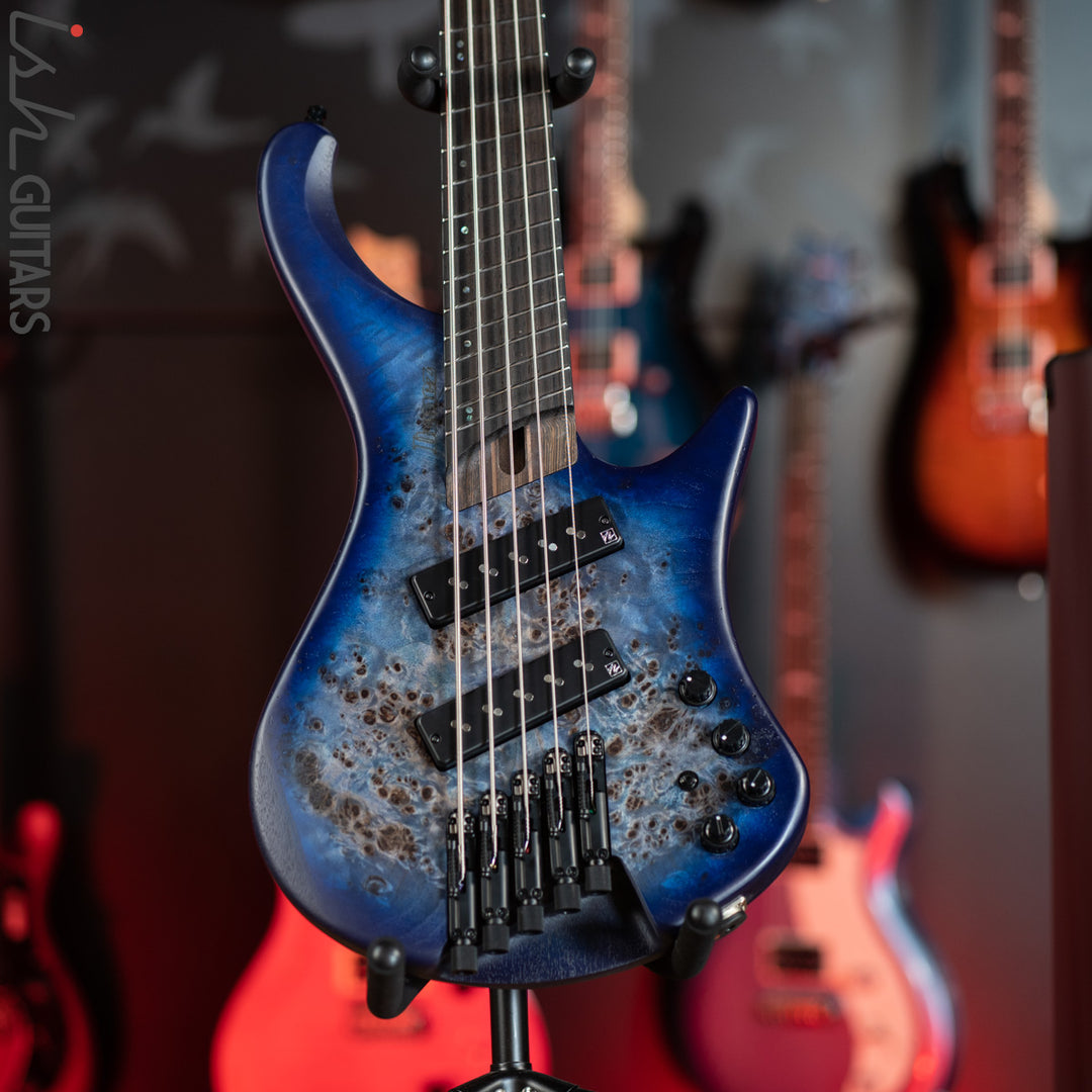 Ibanez EHB1505MS 5-String Multi-Scale Headless Bass Pacific Blue Burst Flat