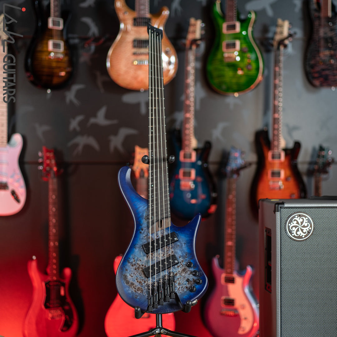 Ibanez EHB1505MS 5-String Multi-Scale Headless Bass Pacific Blue Burst Flat