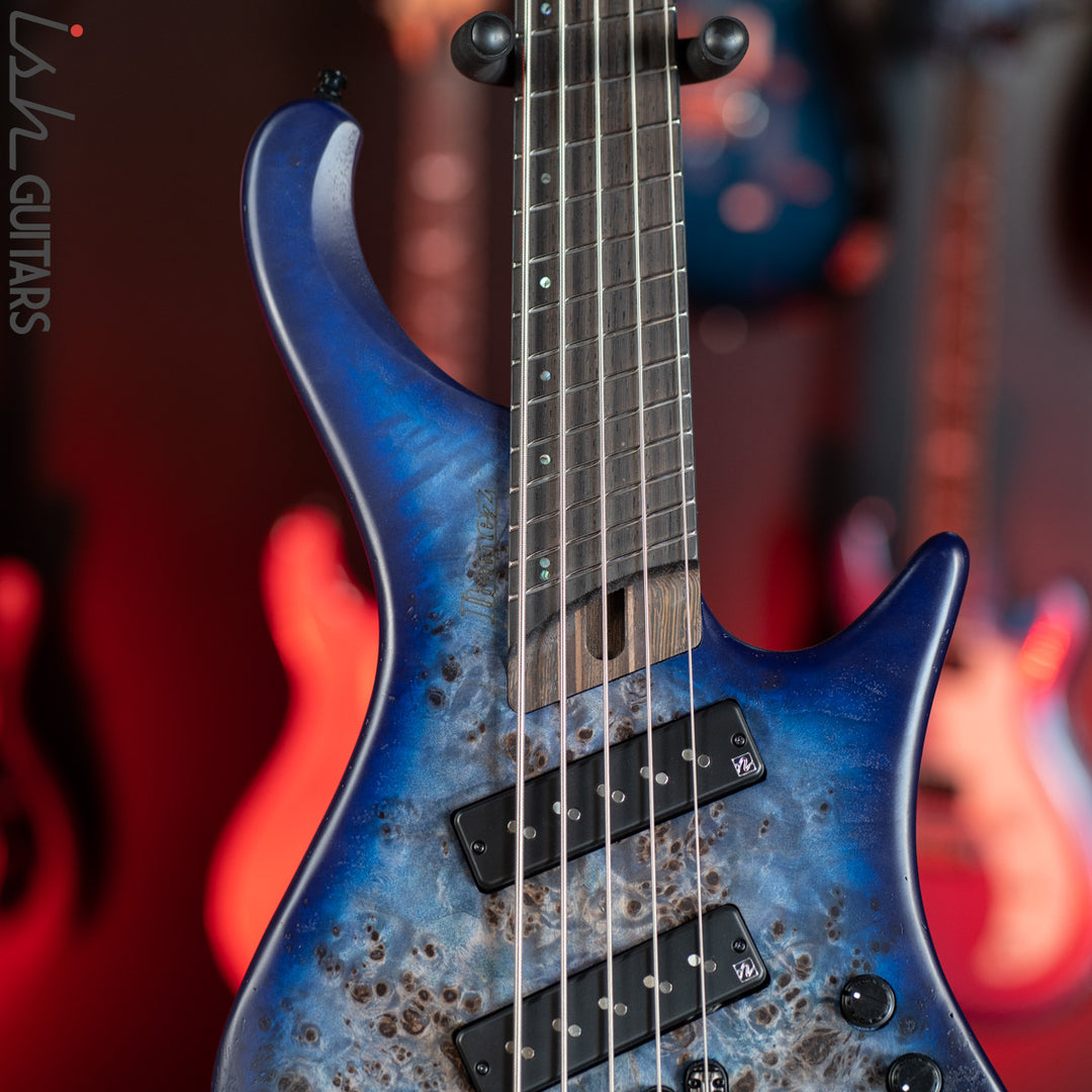 Ibanez EHB1505MS 5-String Multi-Scale Headless Bass Pacific Blue Burst Flat