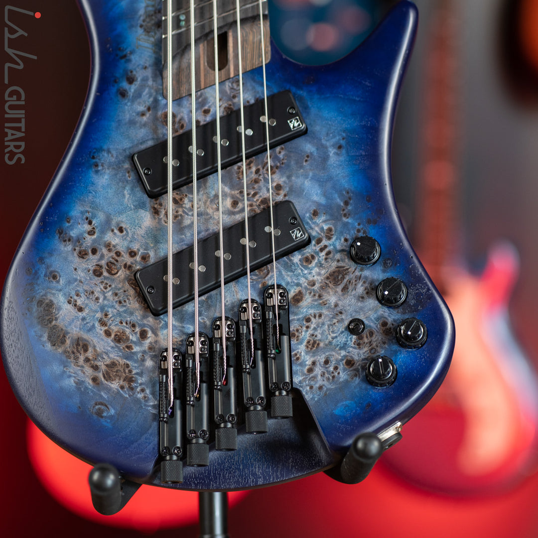 Ibanez EHB1505MS 5-String Multi-Scale Headless Bass Pacific Blue Burst Flat