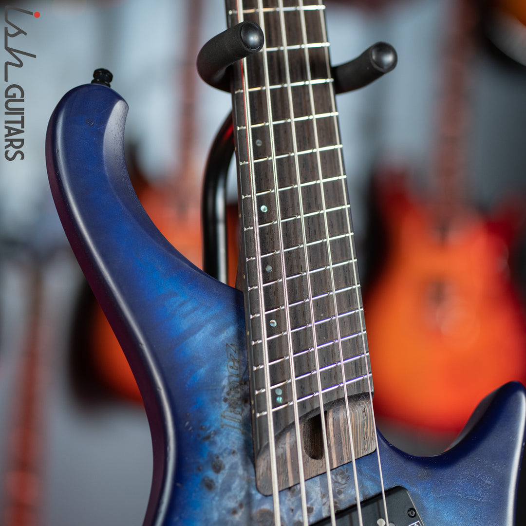 Ibanez EHB1505MS 5-String Multi-Scale Headless Bass Pacific Blue Burst Flat