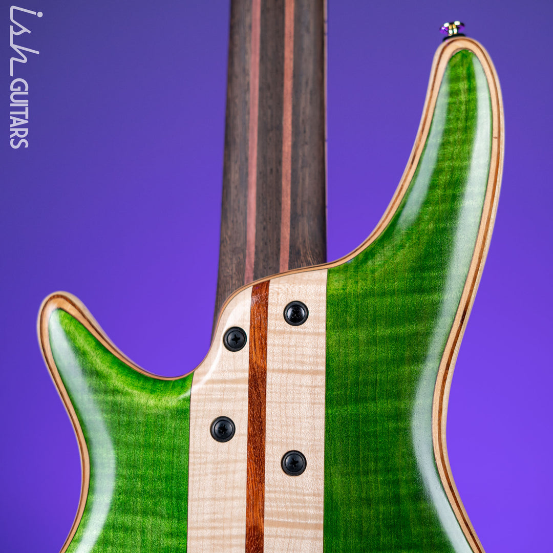 Ibanez Premium SR5FMDX 5-String Bass Emerald Green Low Gloss