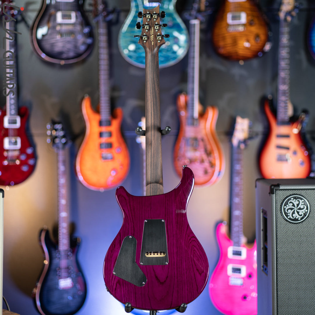 PRS Custom 24 Wood Library Aquabluex Purple Burst One Piece 10 Top Quilt Rosewood Neck