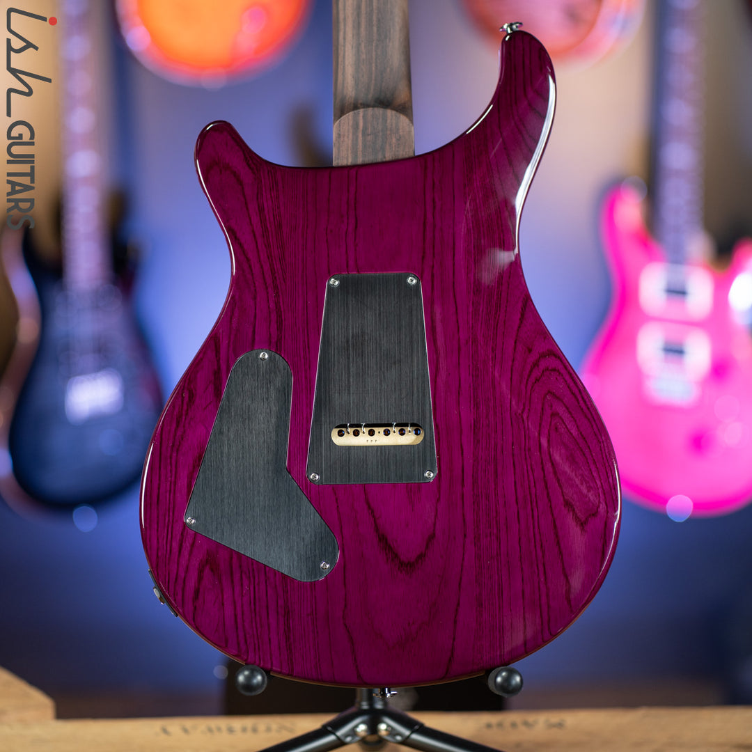PRS Custom 24 Wood Library Aquabluex Purple Burst One Piece 10 Top Quilt Rosewood Neck