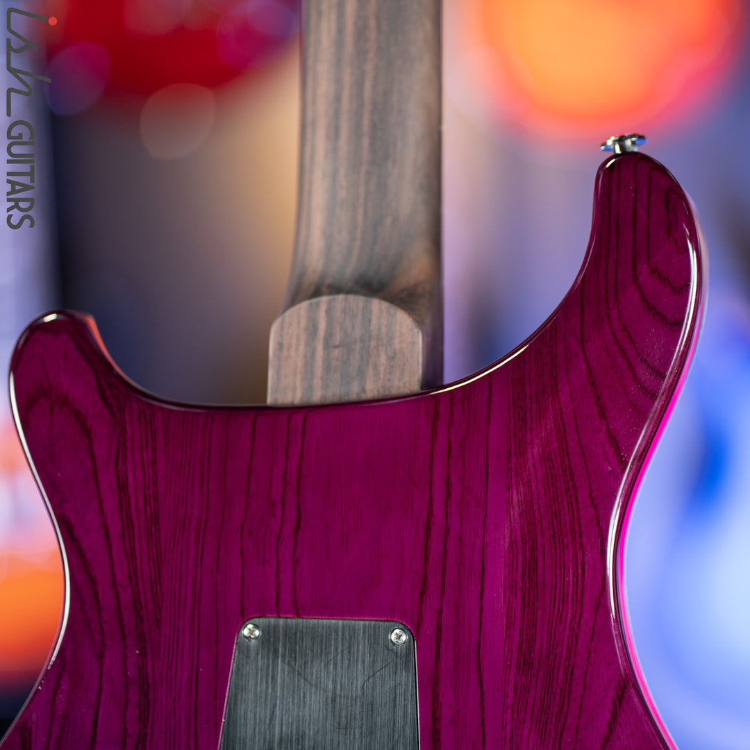 PRS Custom 24 Wood Library Aquabluex Purple Burst One Piece 10 Top Quilt Rosewood Neck