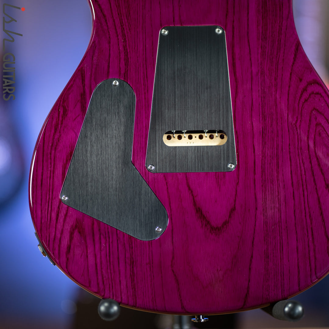 PRS Custom 24 Wood Library Aquabluex Purple Burst One Piece 10 Top Quilt Rosewood Neck