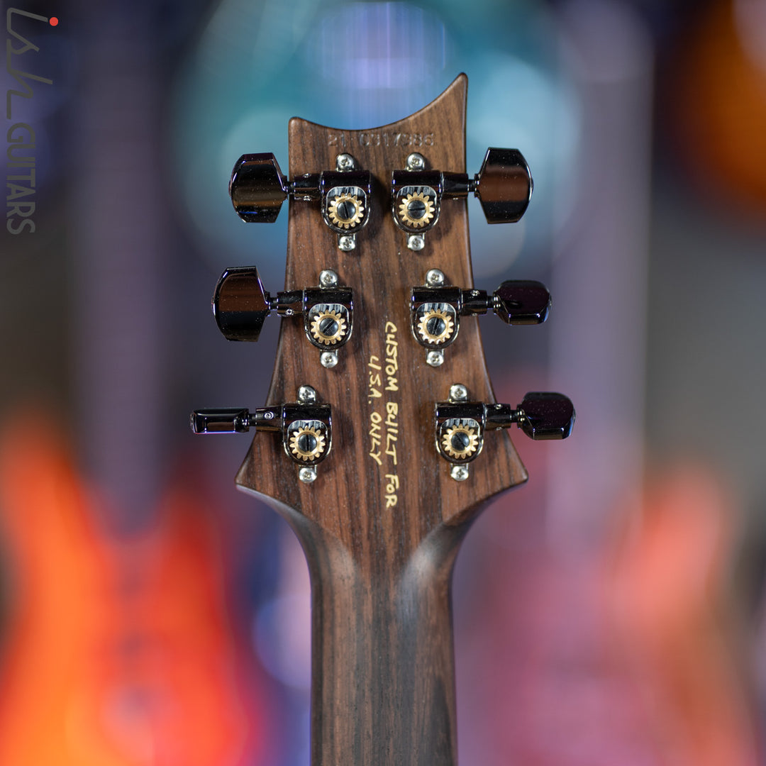 PRS Custom 24 Wood Library Aquabluex Purple Burst One Piece 10 Top Quilt Rosewood Neck