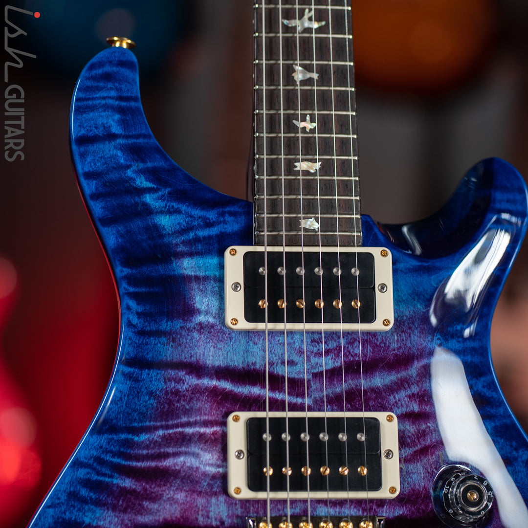 PRS Custom 24 35th Anniversary Guitar Violet Blueburst Wrap 10 Top
