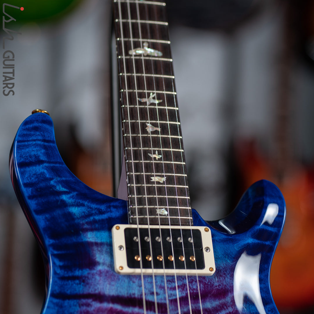 PRS Custom 24 35th Anniversary Guitar Violet Blueburst Wrap 10 Top