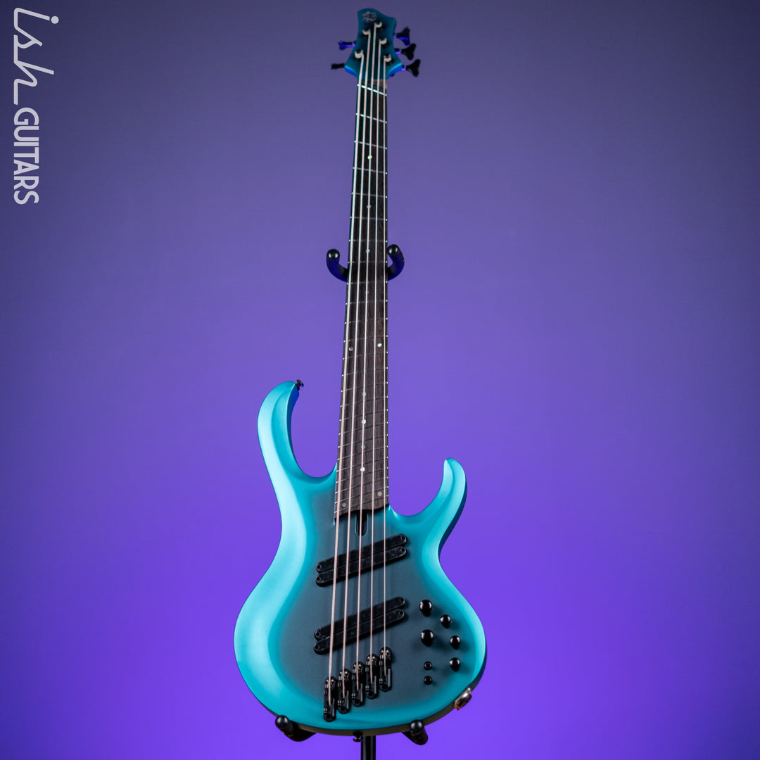 Ibanez BTB605MS Multi-Scale 5-String Bass Cerulean Aura Burst Matte Demo