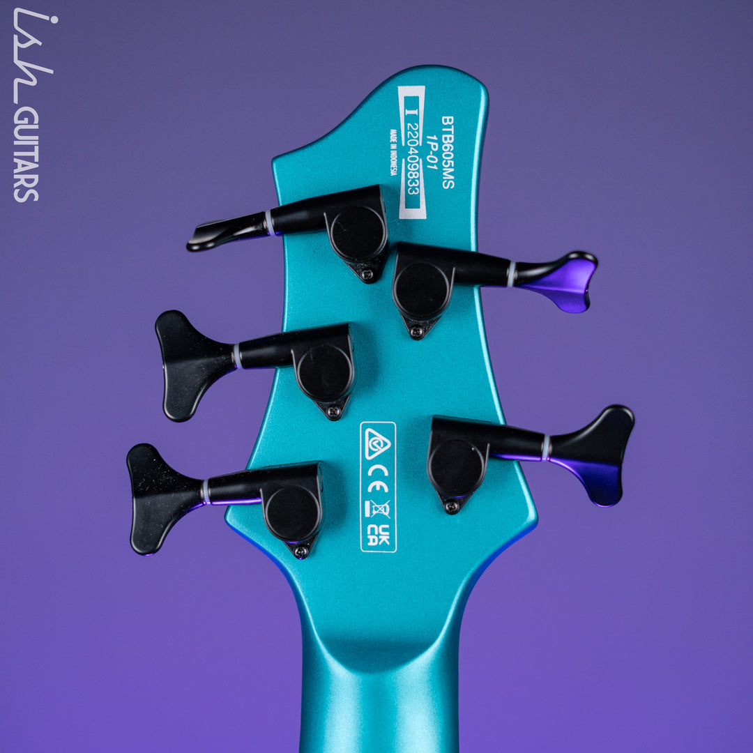 Ibanez BTB605MS Multi-Scale 5-String Bass Cerulean Aura Burst Matte Demo