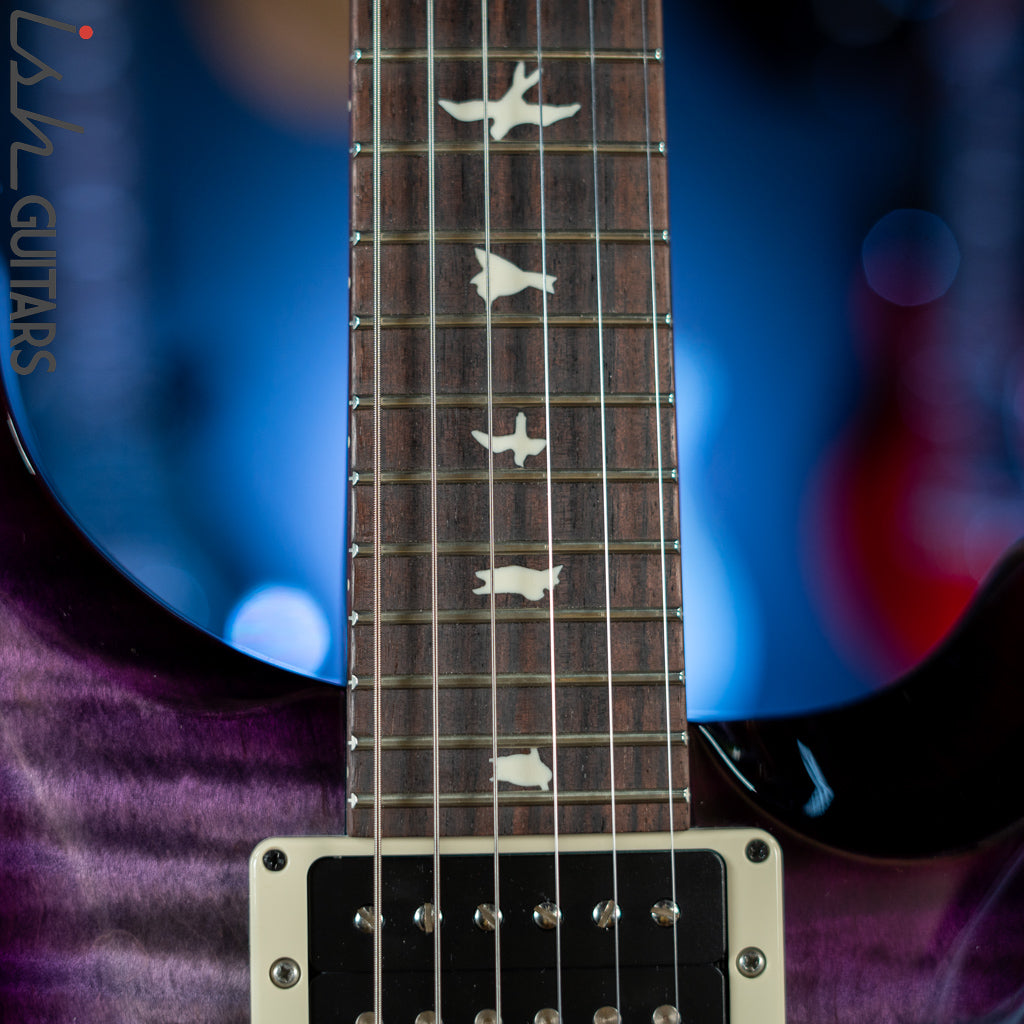 PRS CE 24 Electric Guitar Grey Black w/ Purple &amp; Black Wrap Burst