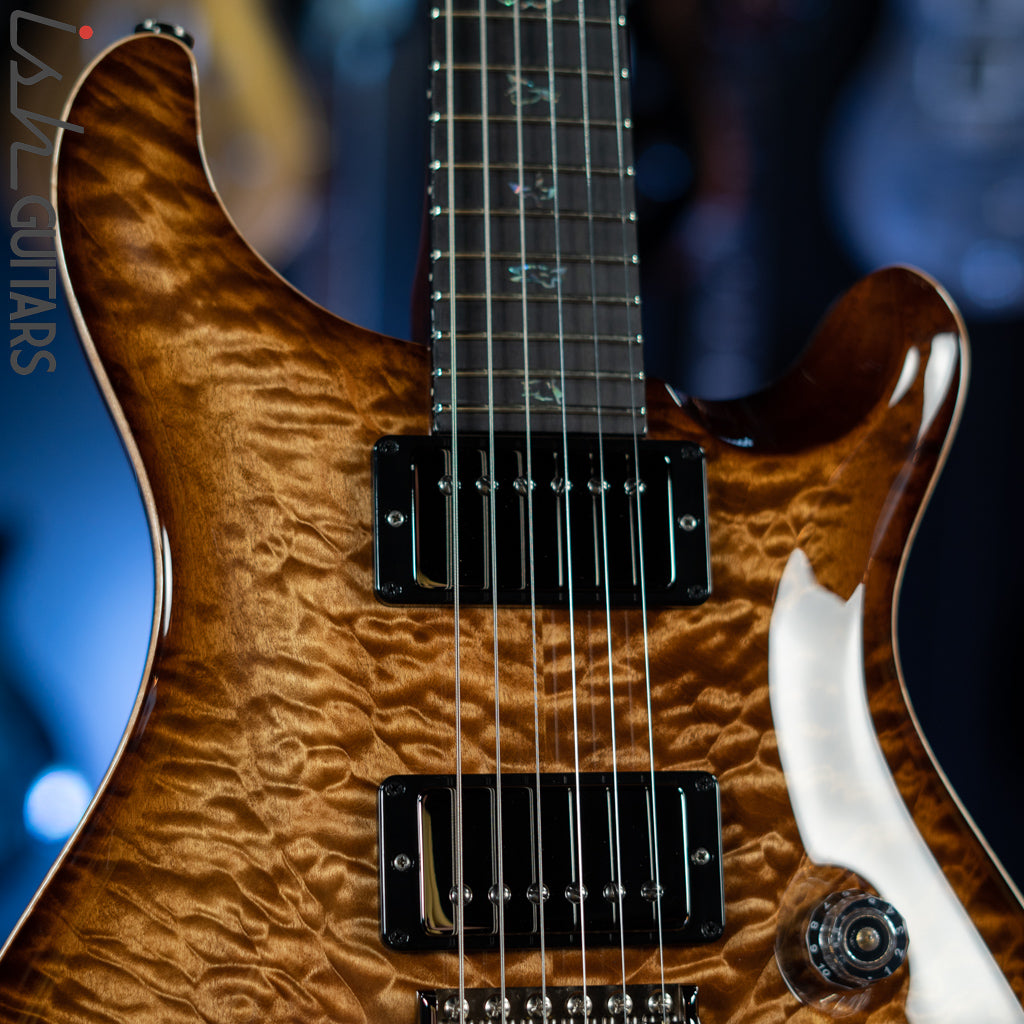 PRS Wood Library Custom 24 Copperhead Burst 10 Top Quilt Figured Maple Neck
