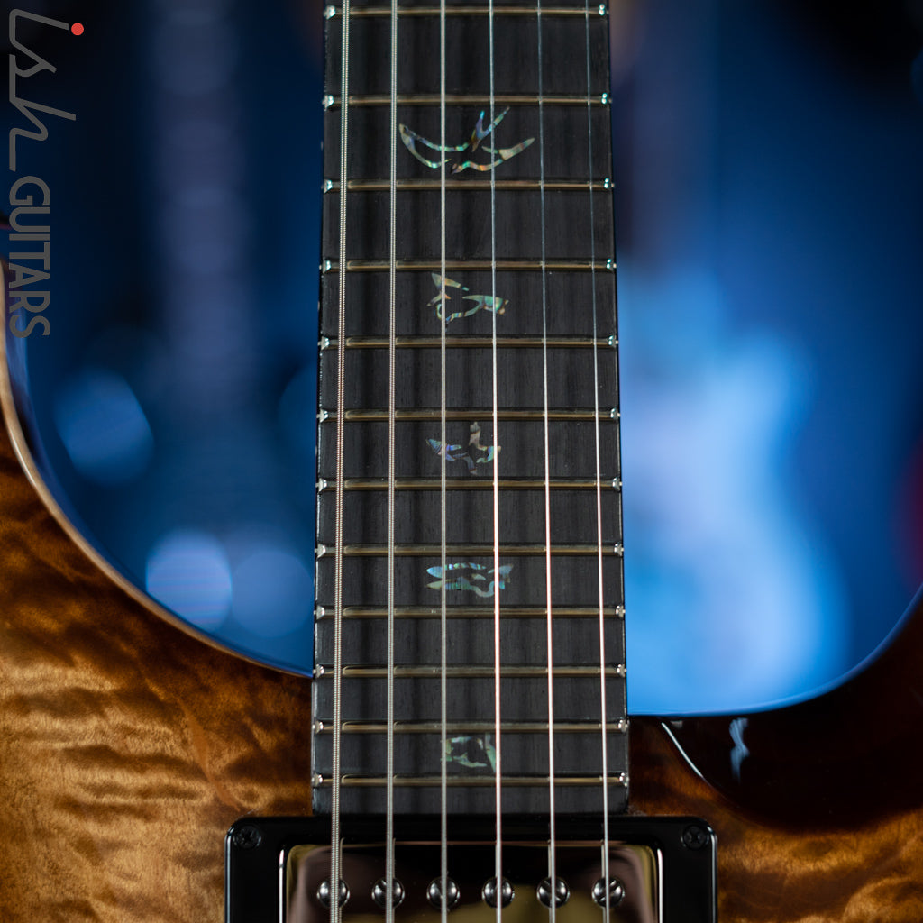 PRS Wood Library Custom 24 Copperhead Burst 10 Top Quilt Figured Maple Neck
