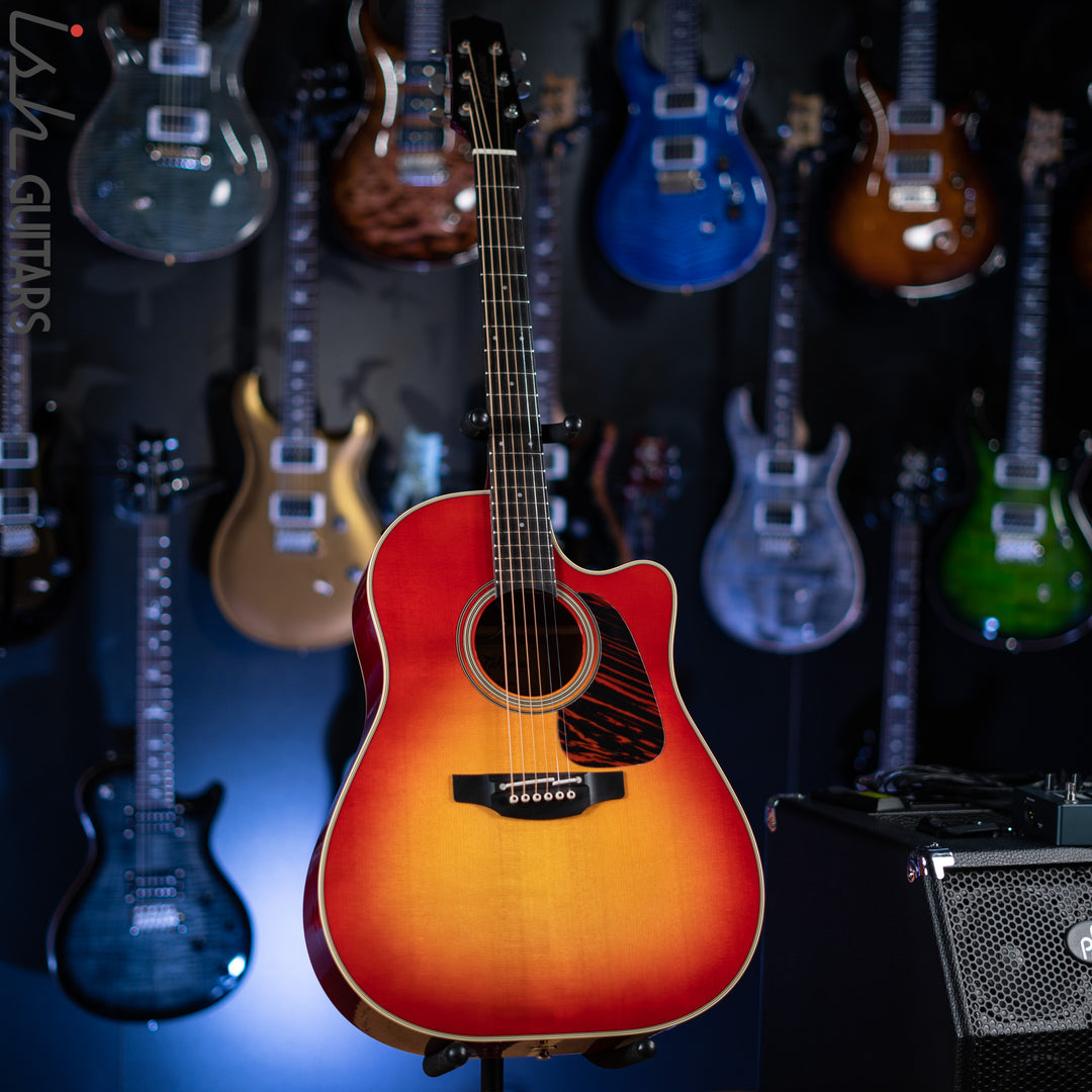 Takamine CP6SSDC Singlecut Dreadnought Gloss Cherry Sunburst Demo