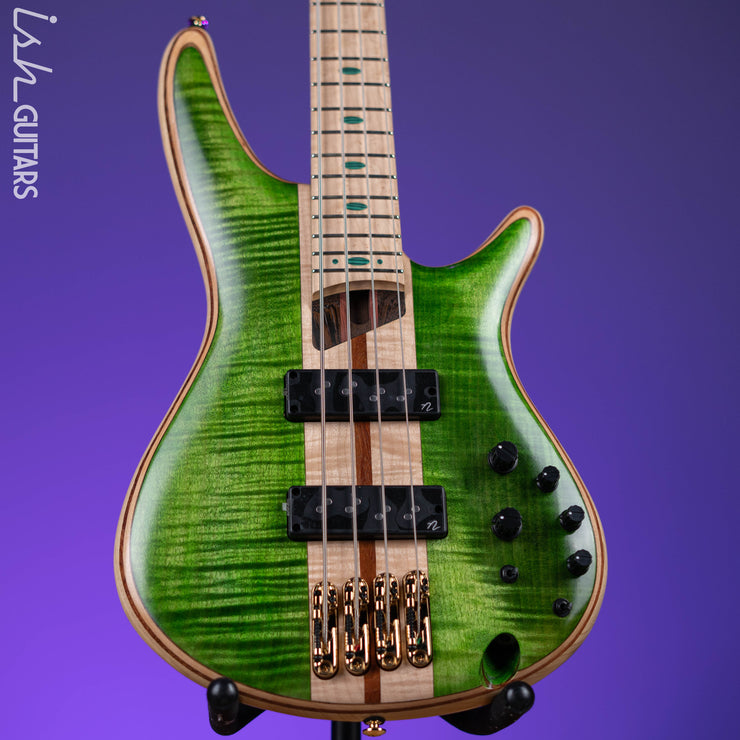 Ibanez Premium SR4FMDX 4-String Bass Emerald Green Low Gloss