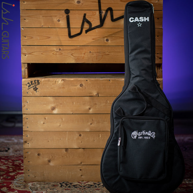 Martin DX Johnny Cash Acoustic-Electric Guitar Jett Black - Blemished