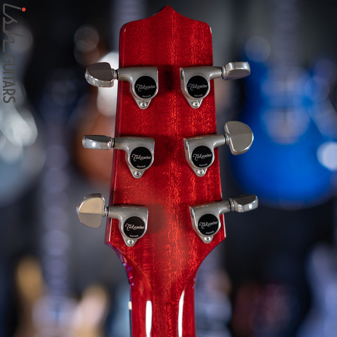 Takamine CP6SSDC Singlecut Dreadnought Gloss Cherry Sunburst Demo