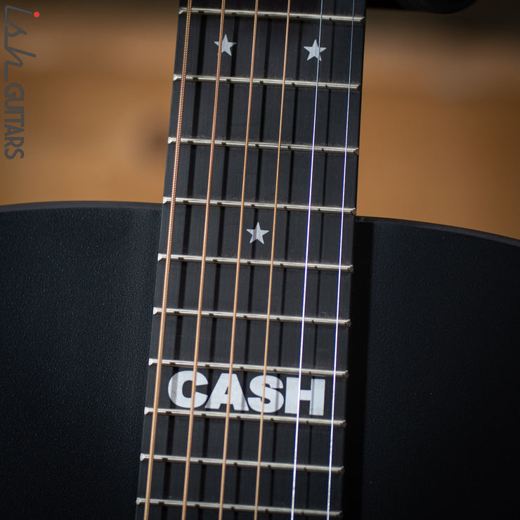 Martin DX Johnny Cash Acoustic-Electric Guitar Jett Black - Blemished