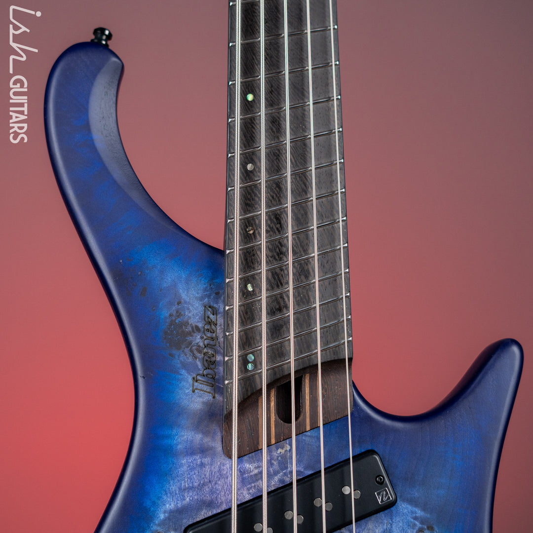 Ibanez EHB1505MS Multi-Scale Headless Bass Pacific Blue Burst Flat