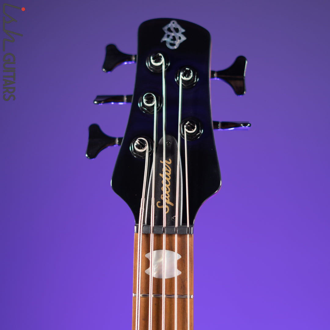 Spector Eurobolt 5 Inferno Red Gloss Poplar Burl Bass Guitar