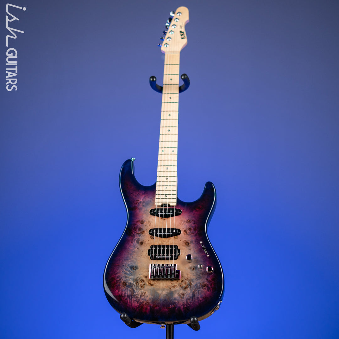 ESP Original Series Snapper CTM Poplar Burl Nebula Pink Purple Burst Demo