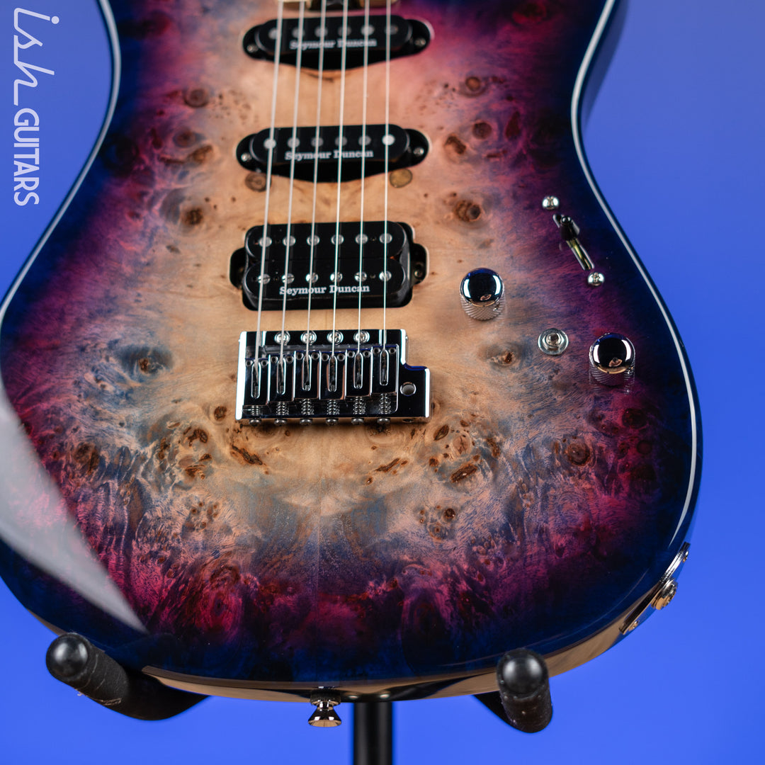 ESP Original Series Snapper CTM Poplar Burl Nebula Pink Purple Burst Demo