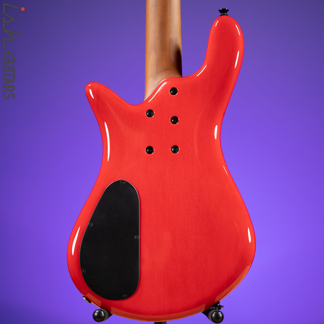 Spector Eurobolt 4 Inferno Red Gloss Poplar Burl Bass Guitar