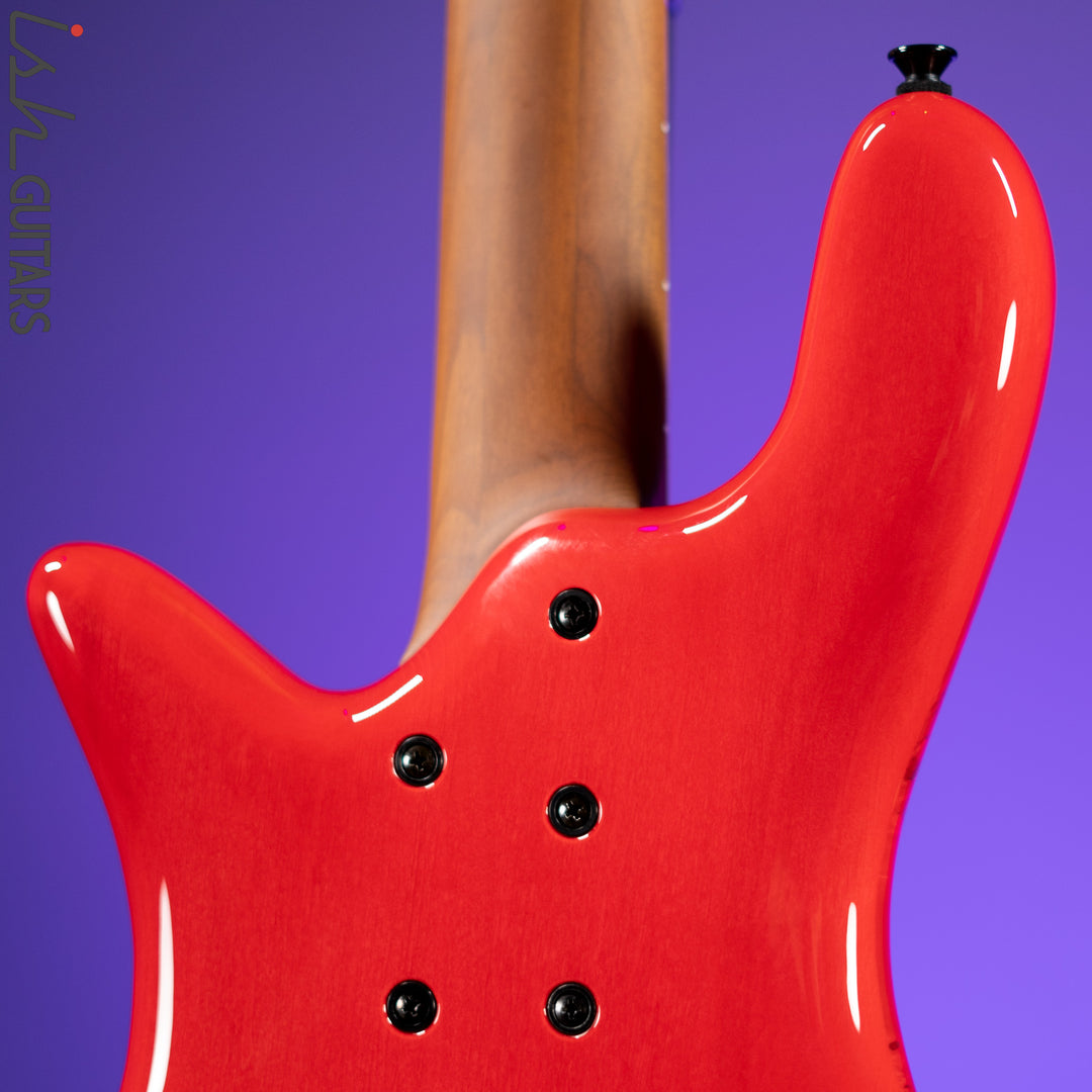 Spector Eurobolt 4 Inferno Red Gloss Poplar Burl Bass Guitar