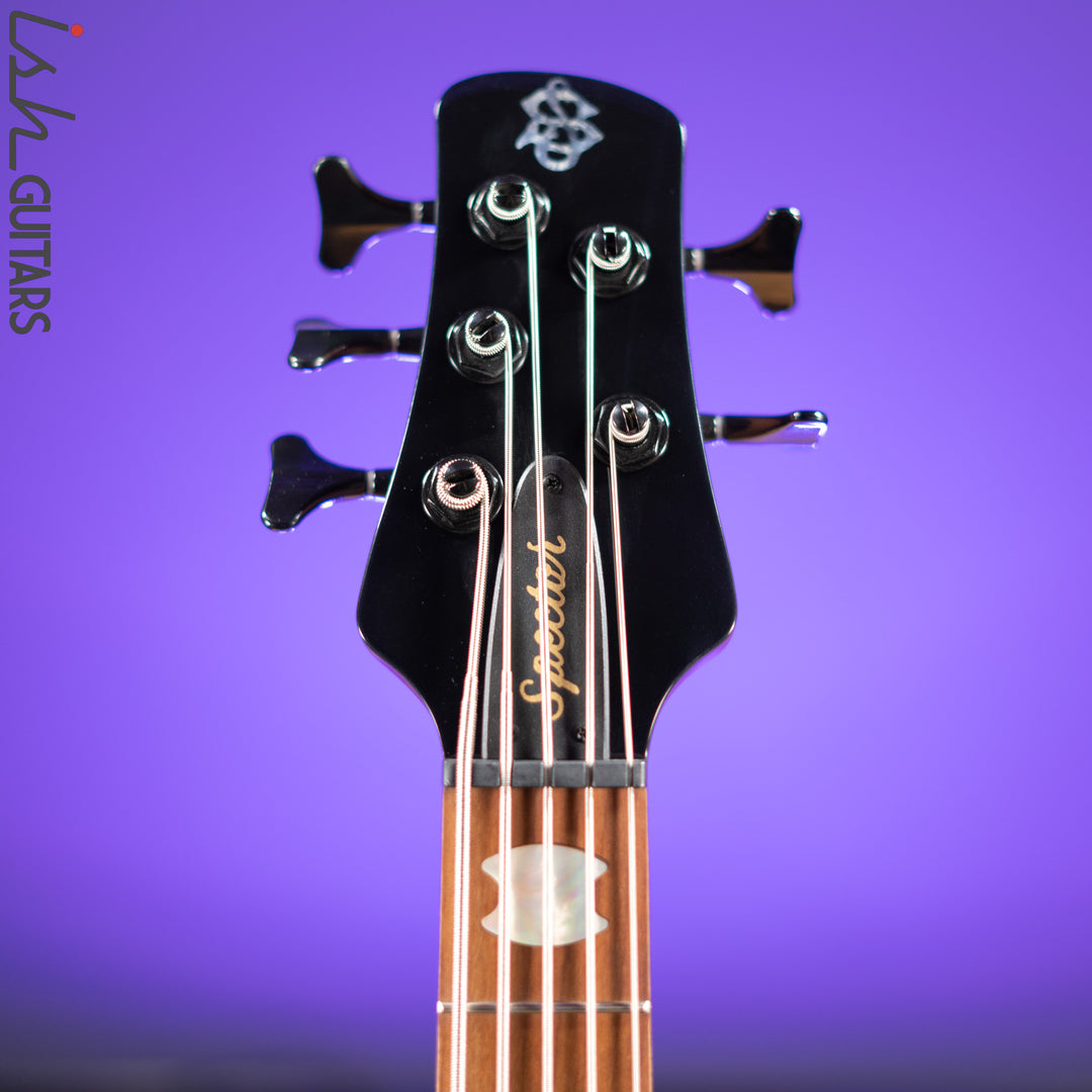 Spector Eurobolt 5 Inferno Red Gloss Poplar Burl Bass Guitar Demo