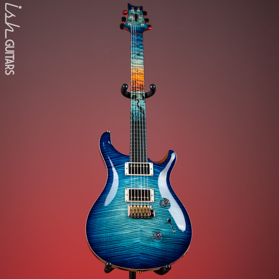 2021 PRS Private Stock Custom 24 Aquamarine Glow Smoked Burst “Chesapeake Bay” Inlays