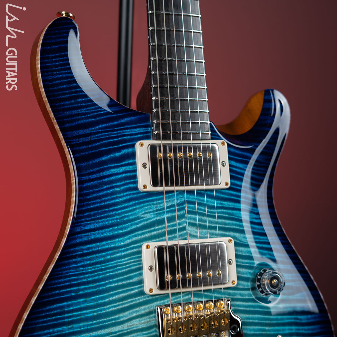 2021 PRS Private Stock Custom 24 Aquamarine Glow Smoked Burst “Chesapeake Bay” Inlays