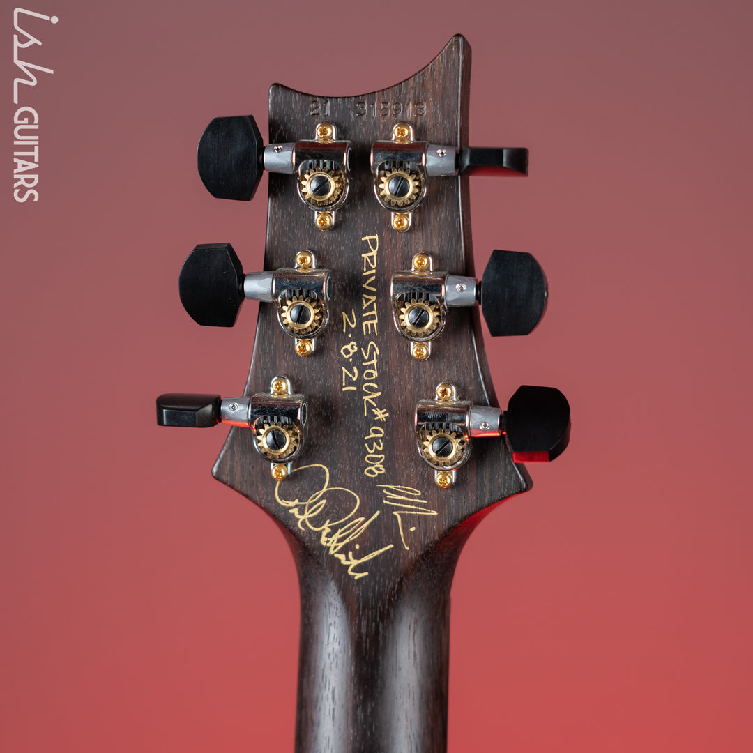 2021 PRS Private Stock Custom 24 Aquamarine Glow Smoked Burst “Chesapeake Bay” Inlays