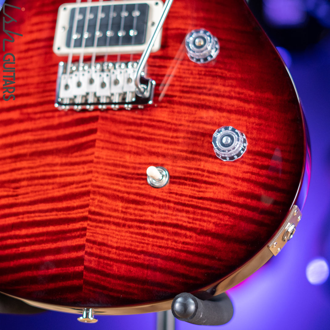 PRS CE 24 Electric Guitar Fire Red Burst Red Binding