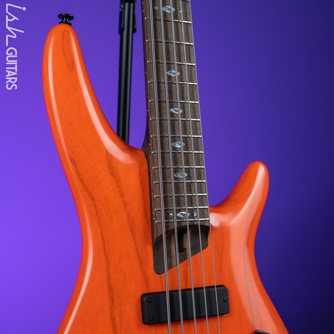 Ibanez SR Prestige SR4605 5-String Bass Guitar Orange Solar Flare Low Gloss