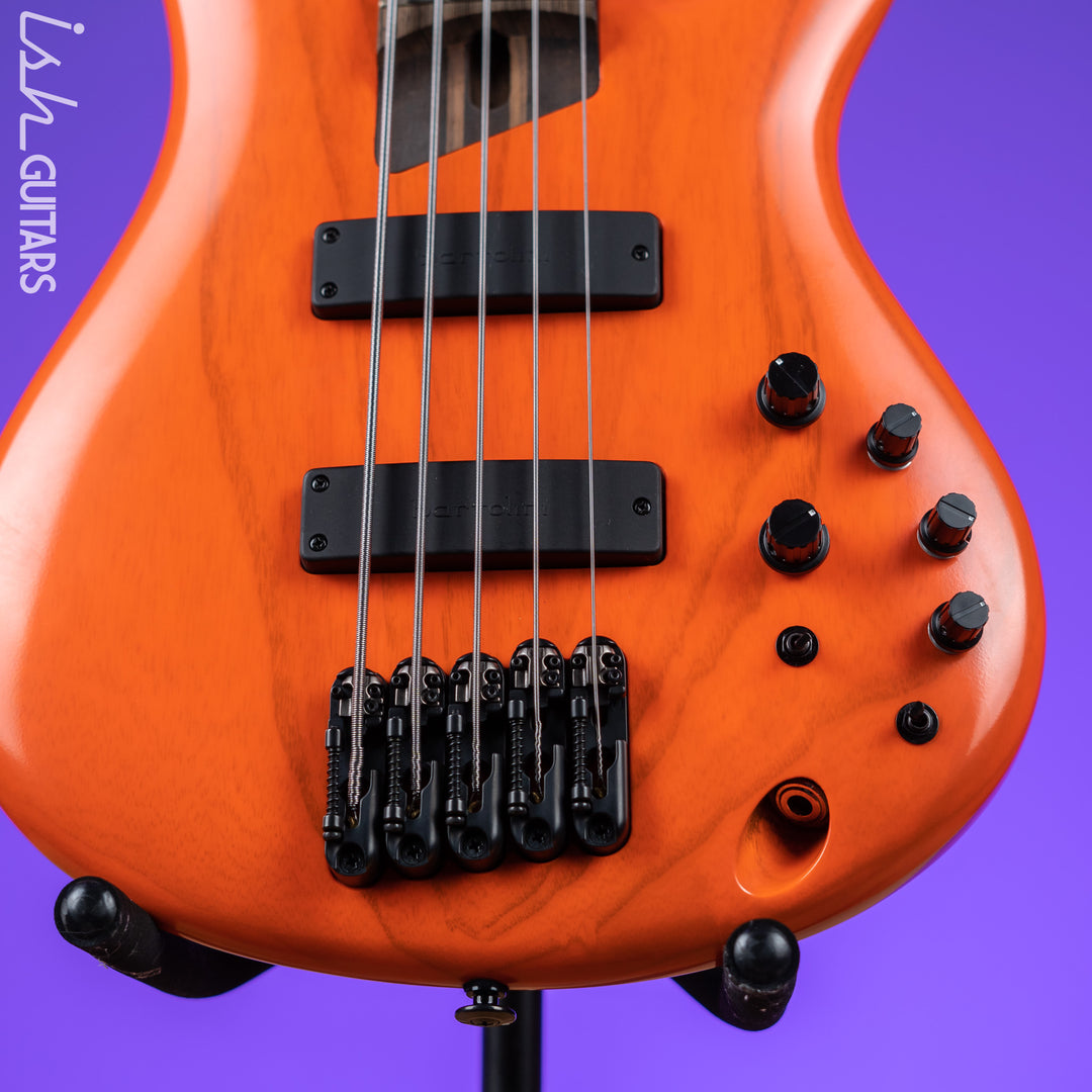 Ibanez SR Prestige SR4605 5-String Bass Guitar Orange Solar Flare Low Gloss