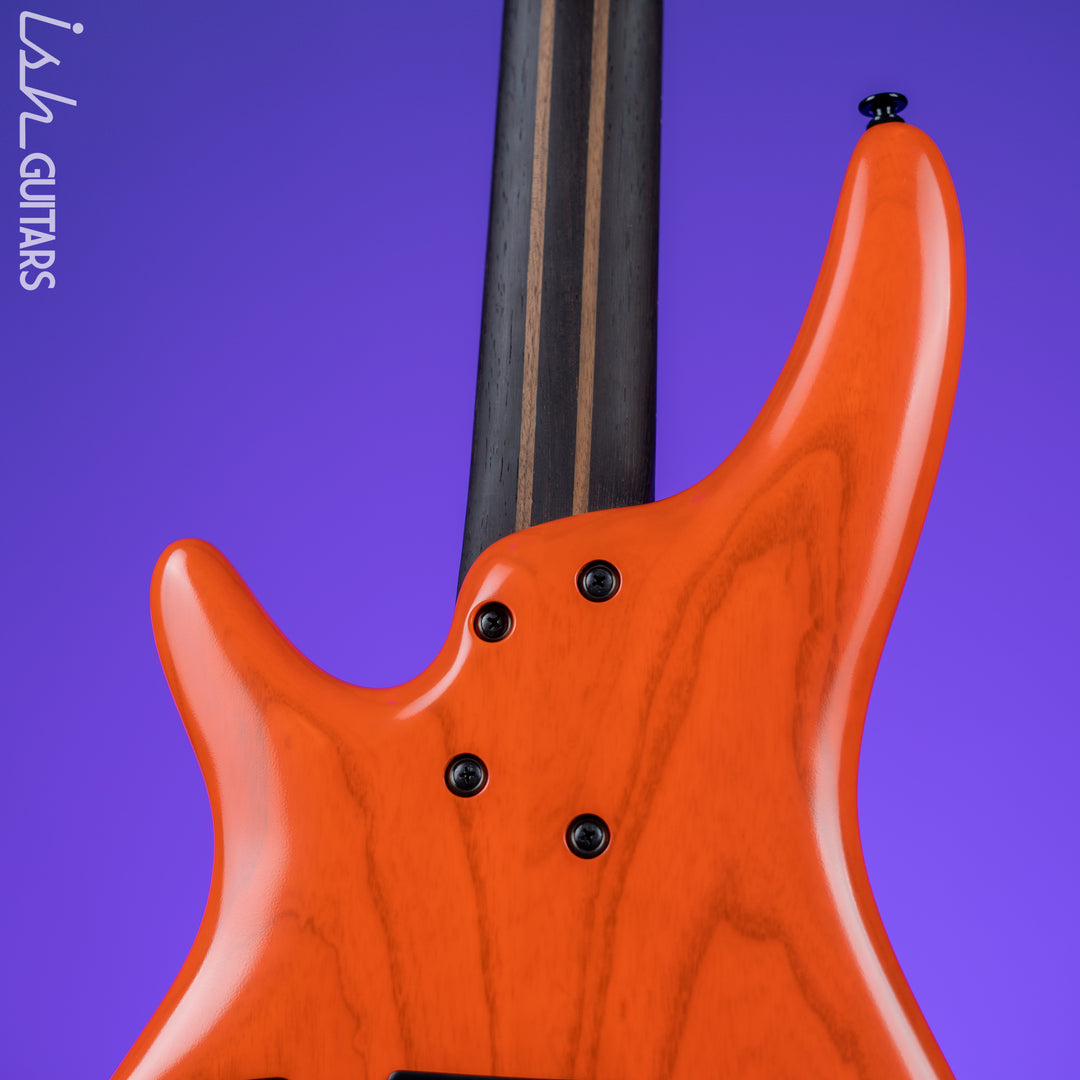 Ibanez SR Prestige SR4605 5-String Bass Guitar Orange Solar Flare Low Gloss