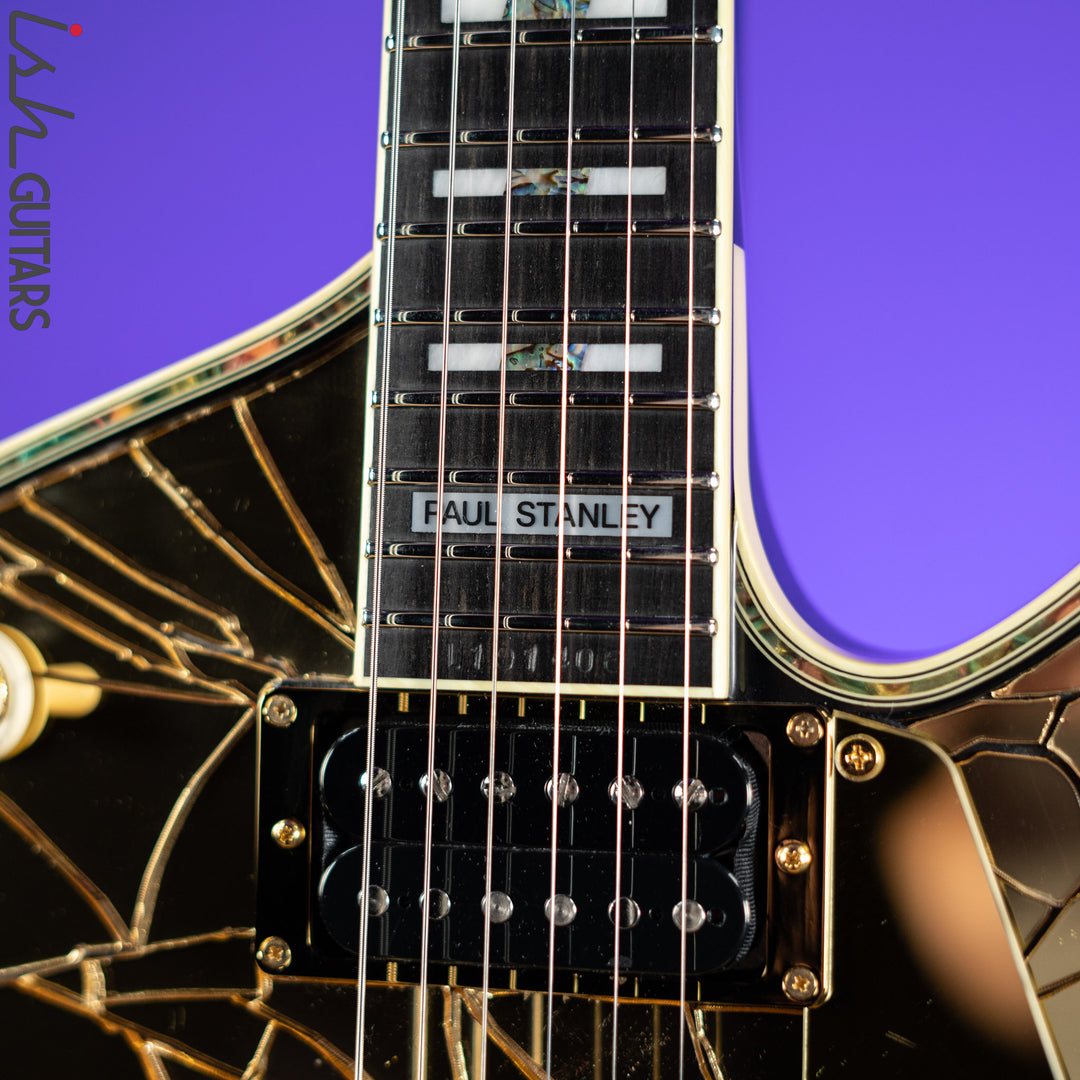 2019 Ibanez Paul Stanley Signature PS4CM Gold Cracked Mirror