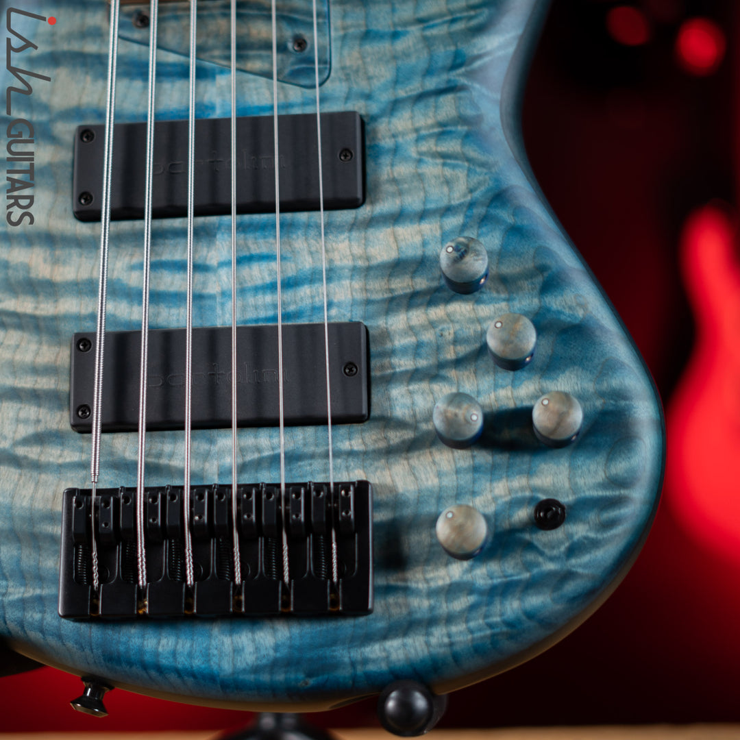 MTD 635-24 6-String Bass Quilt Maple Blue Burst Satin