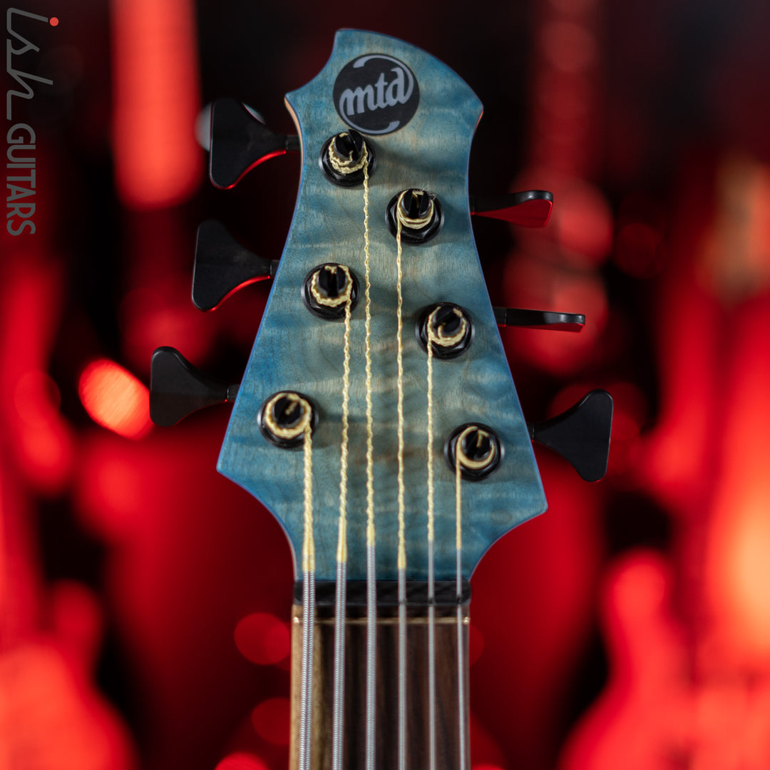 MTD 635-24 6-String Bass Quilt Maple Blue Burst Satin