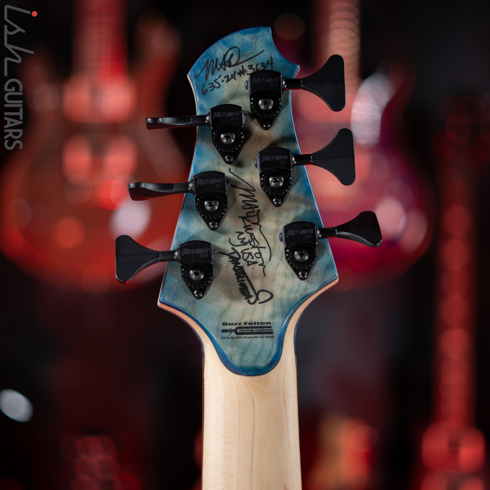 MTD 635-24 6-String Bass Quilt Maple Blue Burst Satin – Ish Guitars
